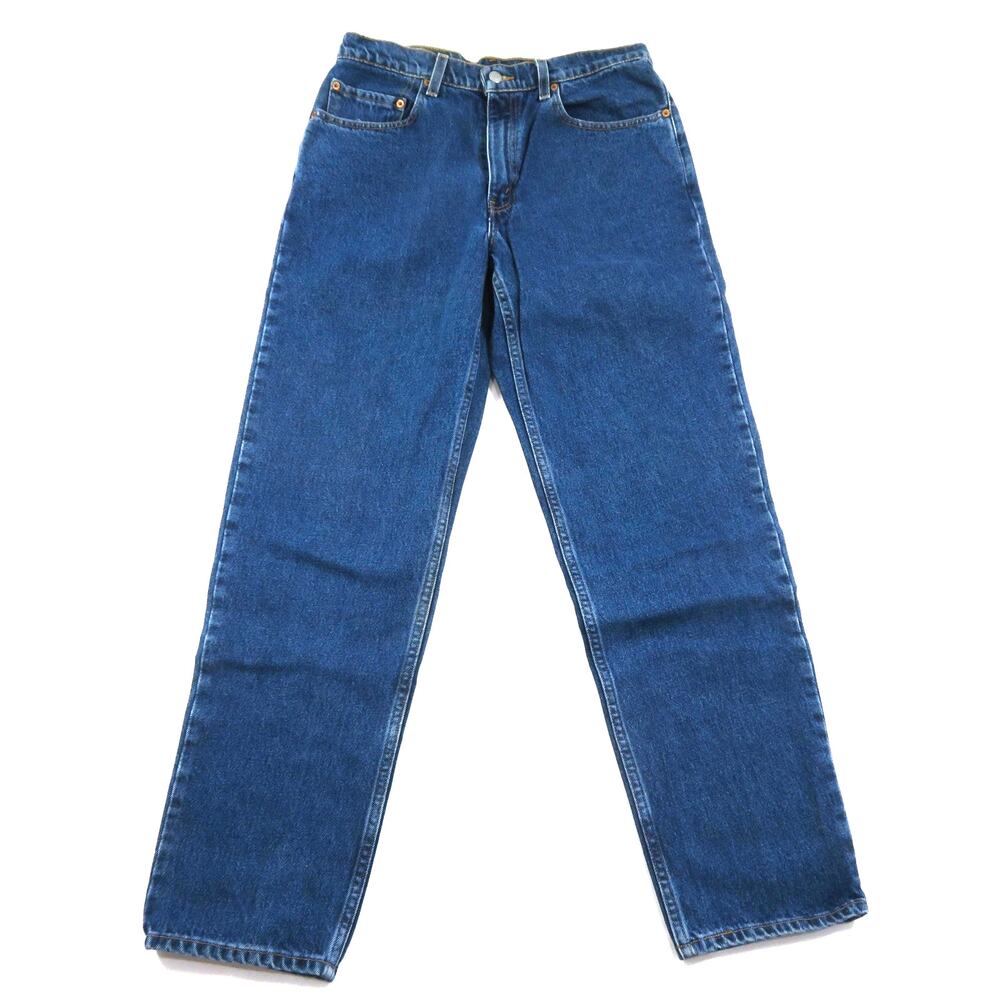 Womens Levis Jeans Dark Blue Denim Zip Fly Measured Size 32x31